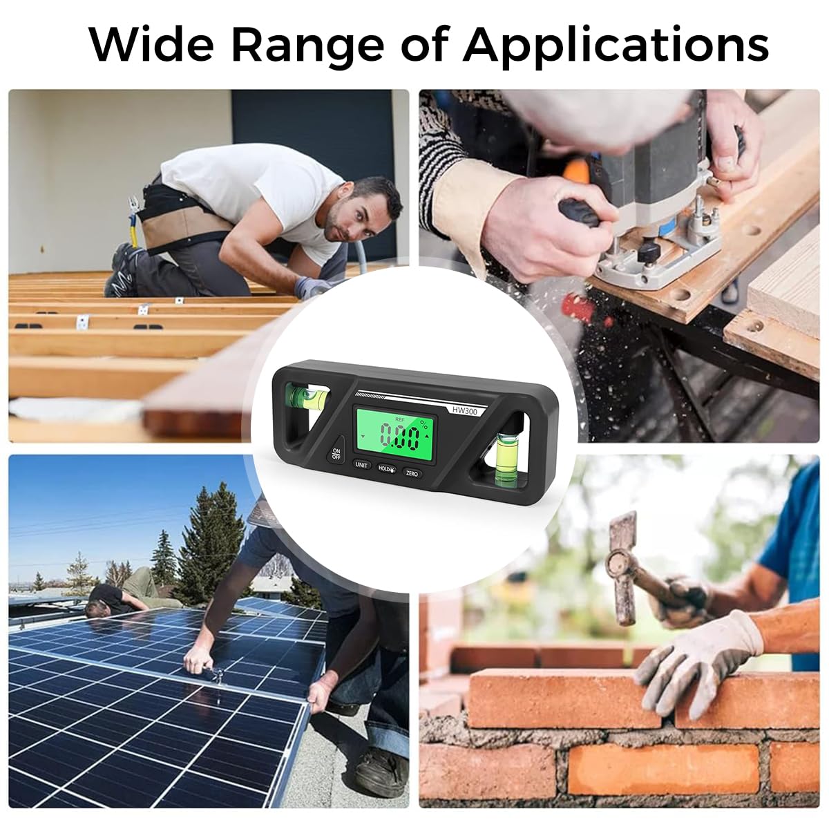 Serplex Mini Angle Gauge for Precision Measurement with Dual Bubble Levels and LCD Display