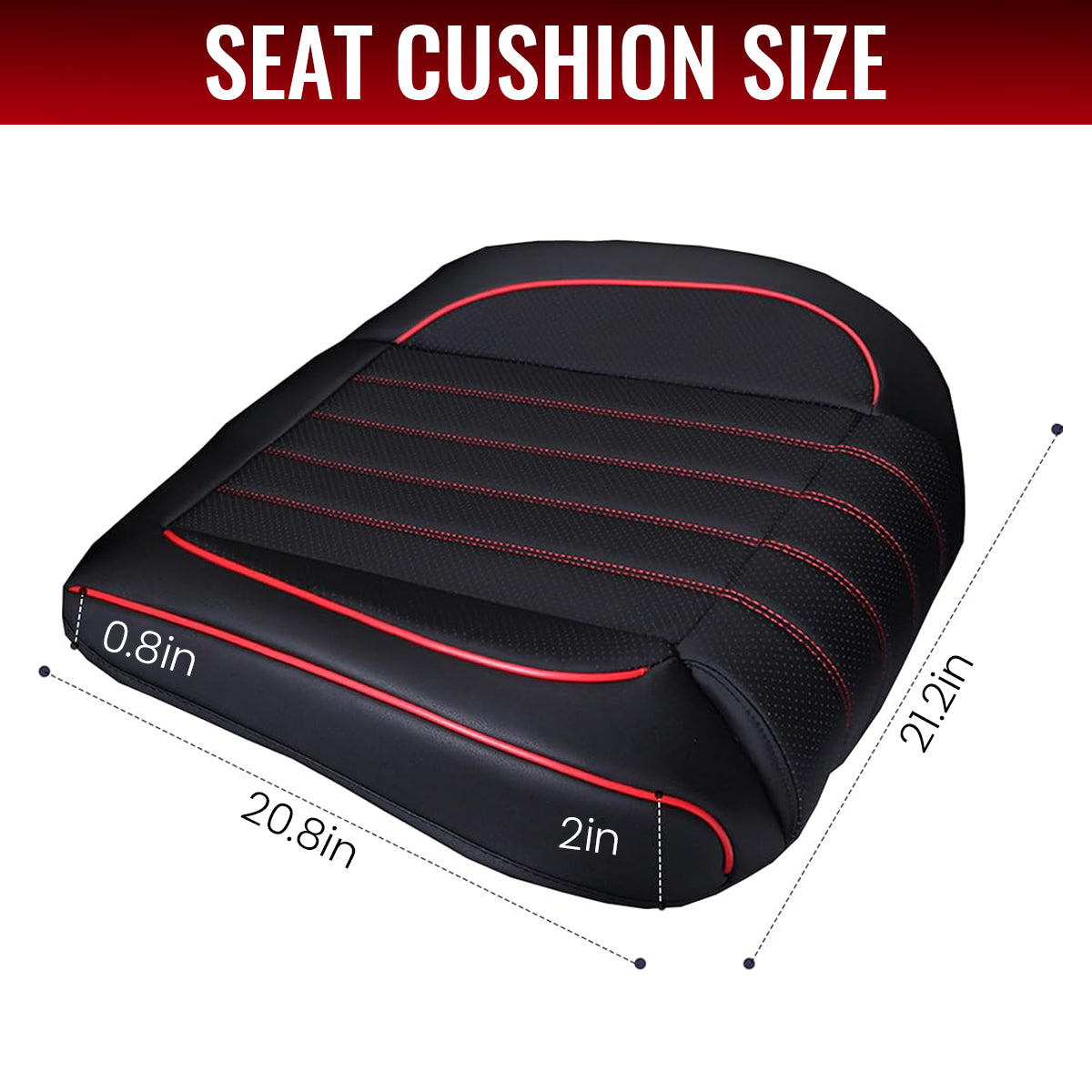 STHIRA 5D PU Leather Front Car Seat Cover Universal Fit Seat Cushion for Car Durable Car Seat Cushion Comfortable Car Seat Mat for All Seasons