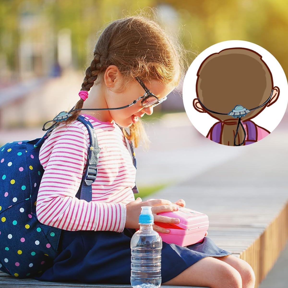 PATPAT Glasses Lanyard for Kids with 9.8 in Adjustable Strap & Cartoon Sliding Buckle | Anti Slip Eyewear Holder