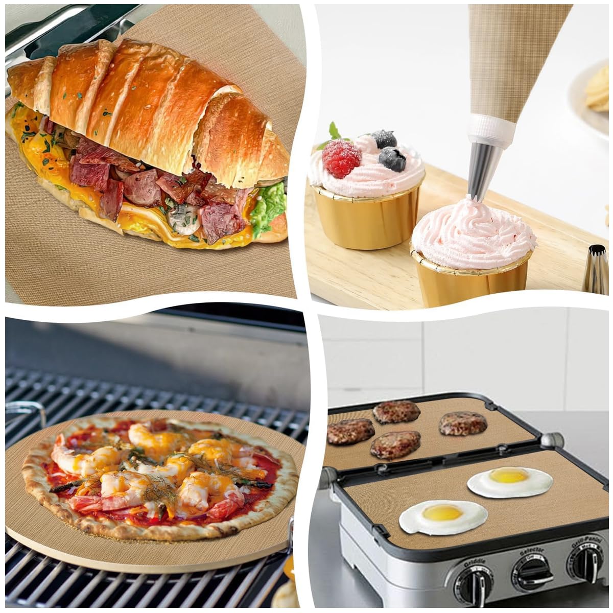 HASTHIP Air Fryer Disposable Paper Liner 100 Pcs for Baking and Frying with 4.5 cm Edge | Waterproof Nonstick White Parchment