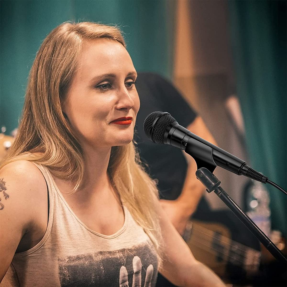 ZORBES Handheld Wired Microphone with 11ft Cable and ON Off Switch for Karaoke | Speech