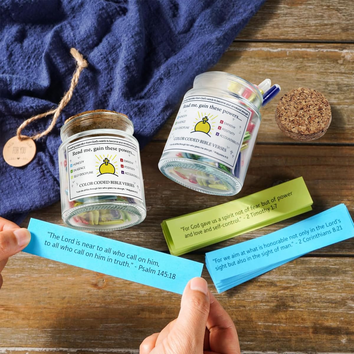 HASTHIP Motivational Messages Jar with 50+ Colorful Notes for Daily Inspiration and Gifting