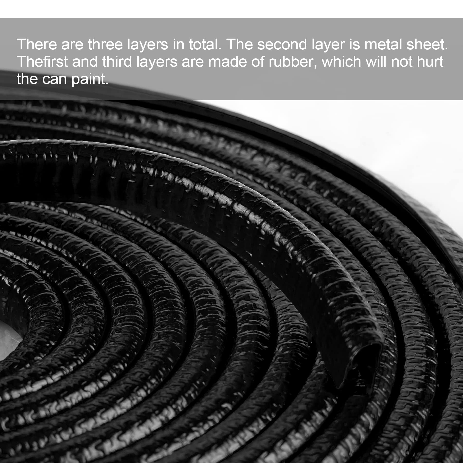 ZORBES Car Door Edge Guard for Cars and Trucks with Metal Sheet Fit | 33ft PVC Rubber Protection Strip