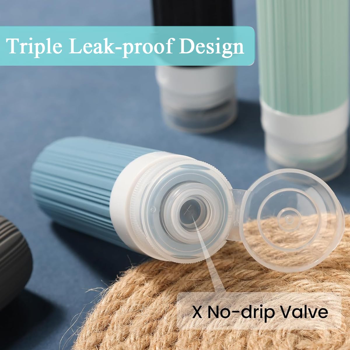 MAYCREATE Travel Bottle Kit for Toiletries with 16pcs 90ml and 40ml Leakproof Silicone Containers | TSA-Friendly Refillable Set