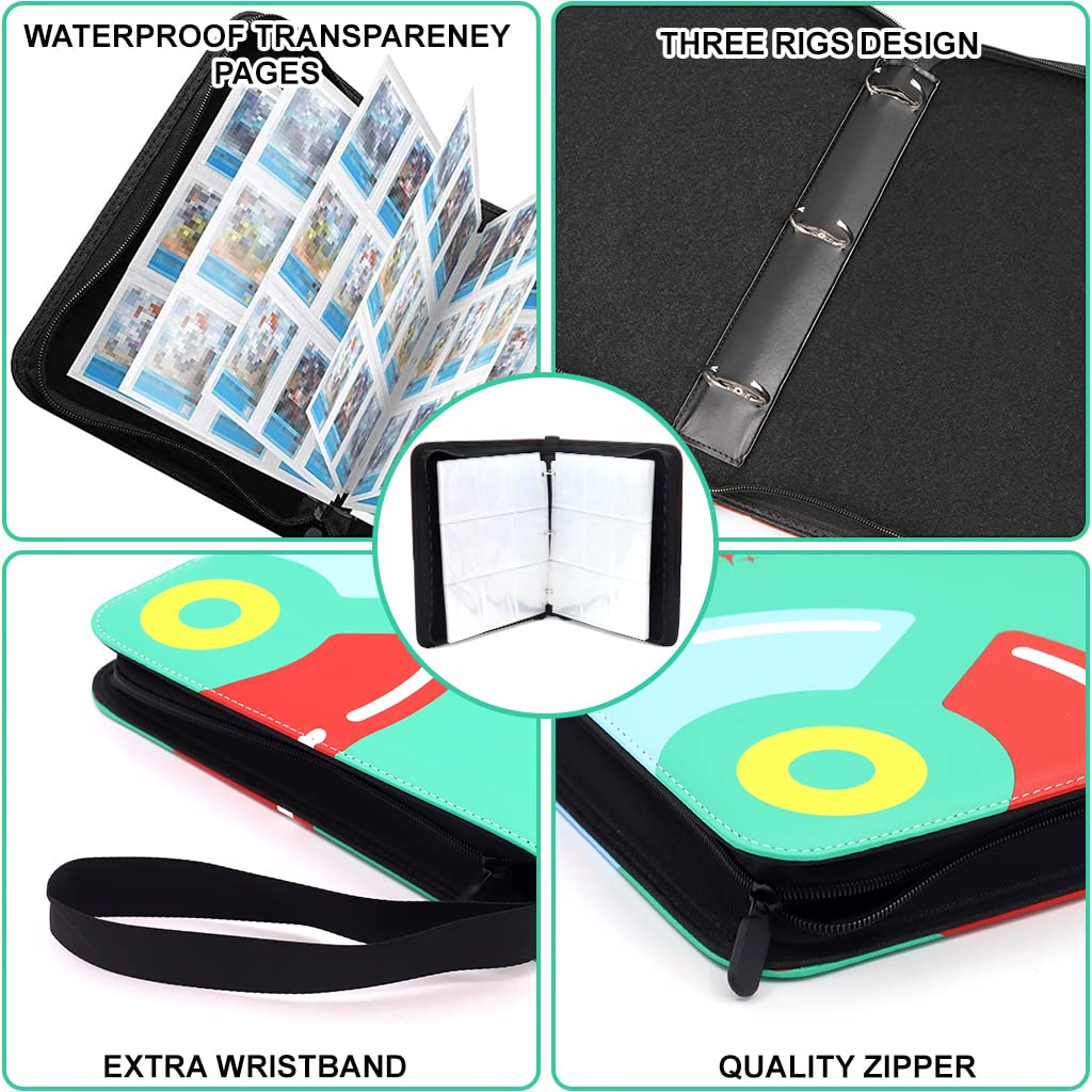 PATPAT Trading Card Binder for 720 Cards with 3 Ring Design and Waterproof PU Cover | Gift for Kids Collectors