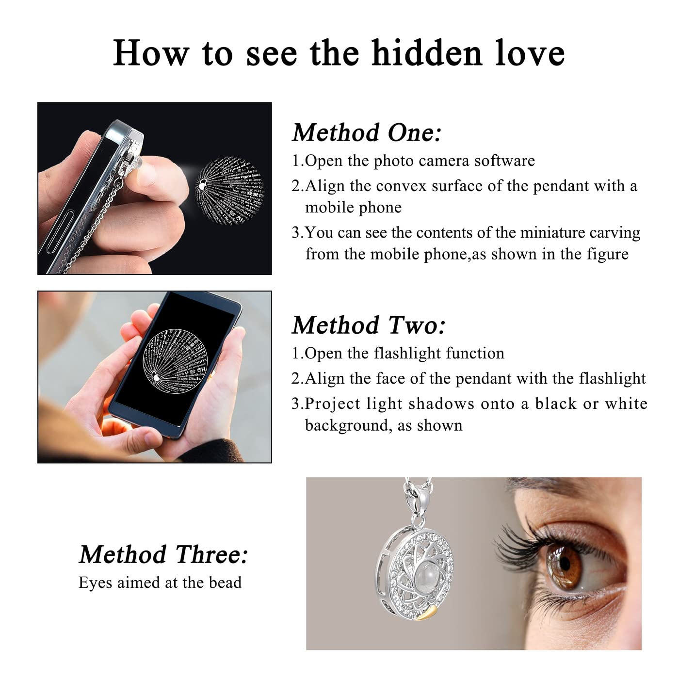 ZIBUYU Necklace for Couples Chain Friendship Pendant for Girlfriend & Boyfriend Shining Sun & Moon Design Rhinestone Magnetic Necklace Gift for Valentine & Anniversary - 2 Pcs