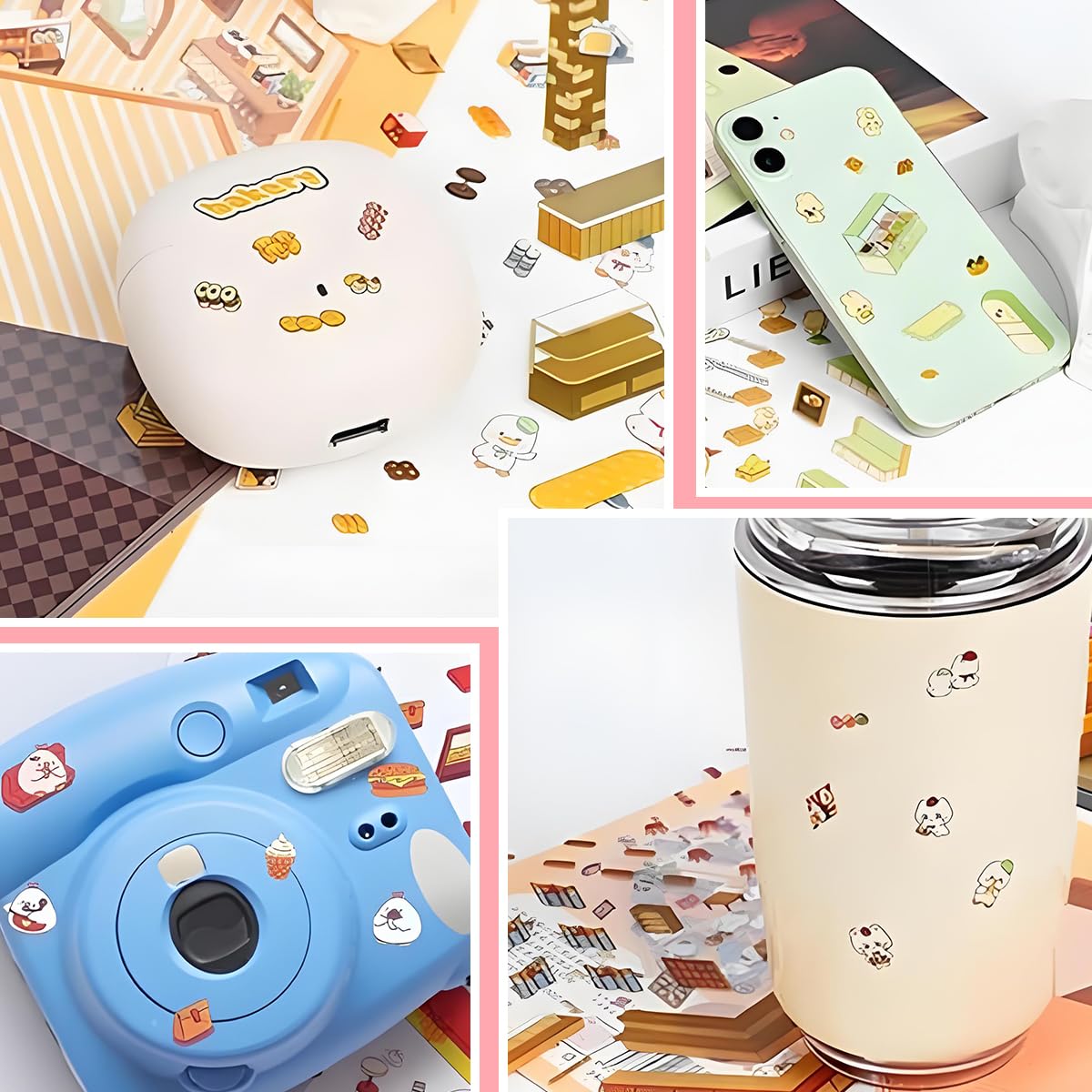 HASTHIP 3D Cartoon Scene Building Sticker Book for Kids with 20 Scenes and Tweezer Tool