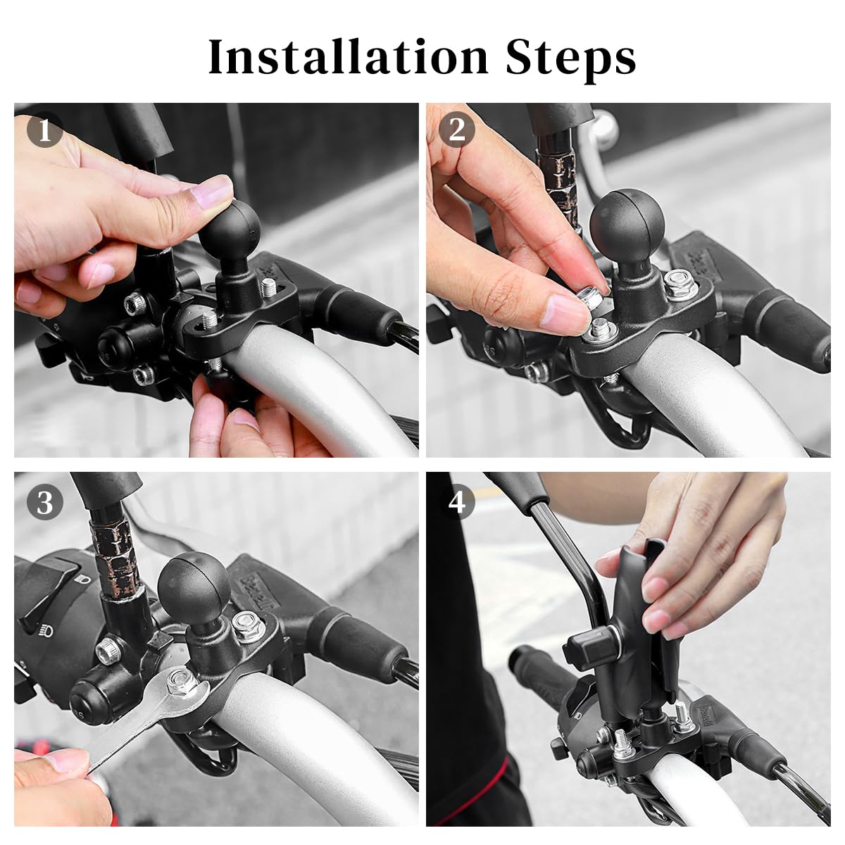 STHIRA Action Camera Bike Mount for 19–33mm Handlebars with Screw-Fixed Design | Rotatable Aluminium Holder