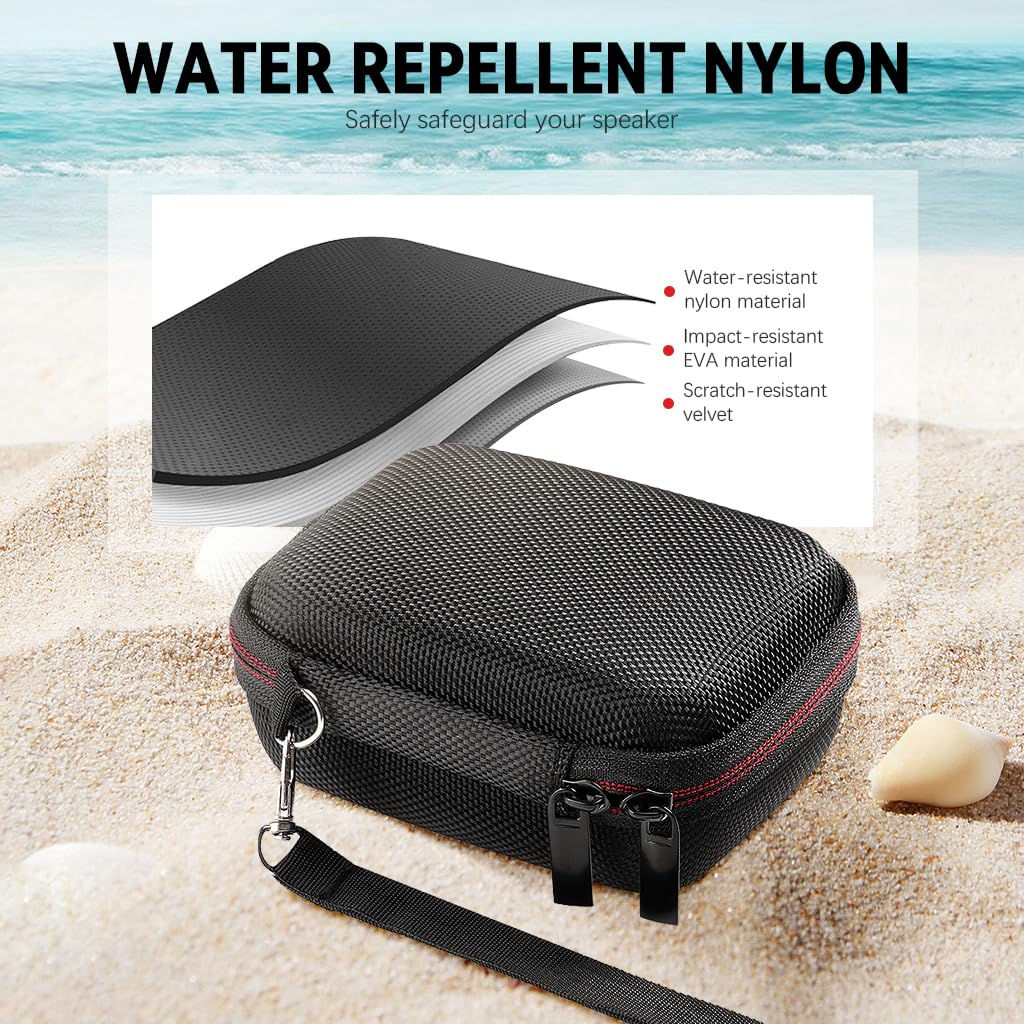 ZORBES Carrying Case for JBL GO 4 Bluetooth Speaker with EVA Hard Shell and Hand Strap | Waterproof Travel Protection