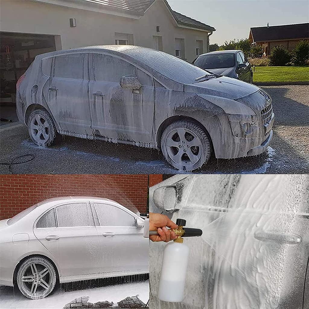 HASTHIP Car Pressure Washer Gun for Car Cleaning with 5 Nozzle Tips and 1L Foam Cannon