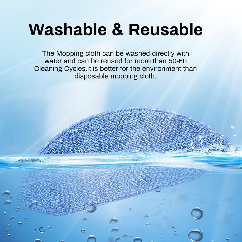 HASTHIP Replacement Accessories Kit for Ecovacs Deebot OZMO U2 Pro with 9 Parts | Easy Install