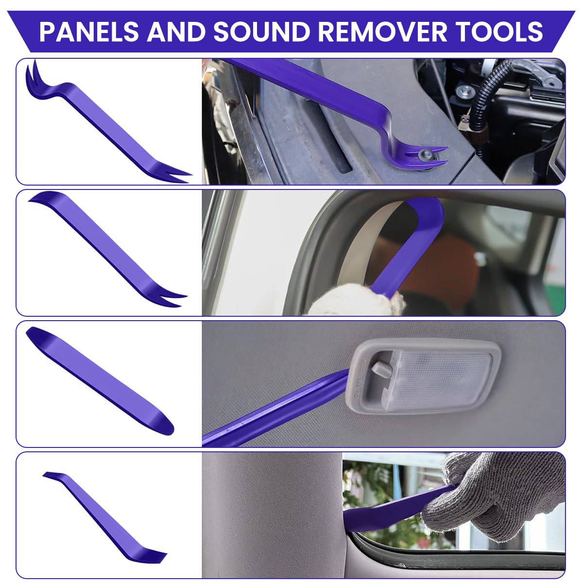 STHIRA Vehicle Pry Tools Set for Car Panel Removal featuring Dual Head and U Shaped Tools | 21PCS
