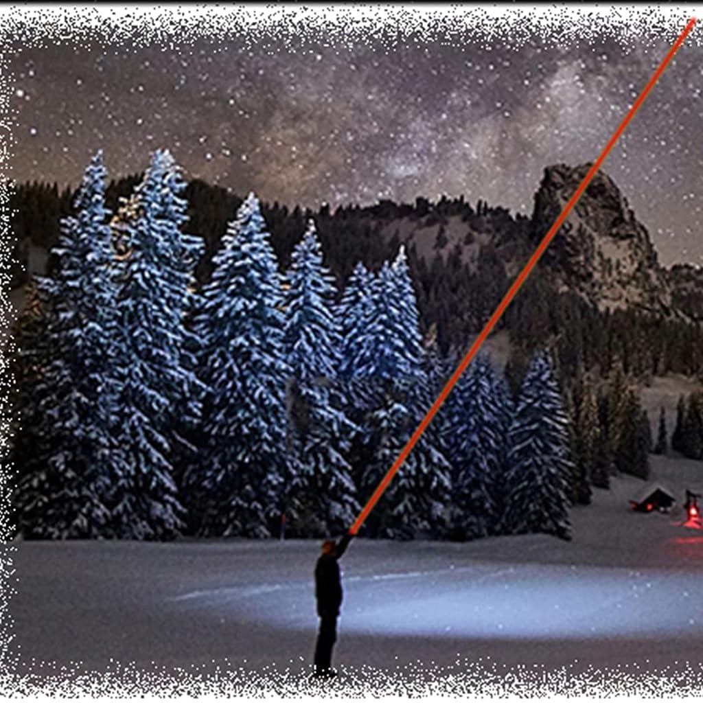 Climberty Laser Pointer for Presentations and Stargazing with 2000 Metre Range featuring Rotating Star Cap | USB Rechargeable Red Light