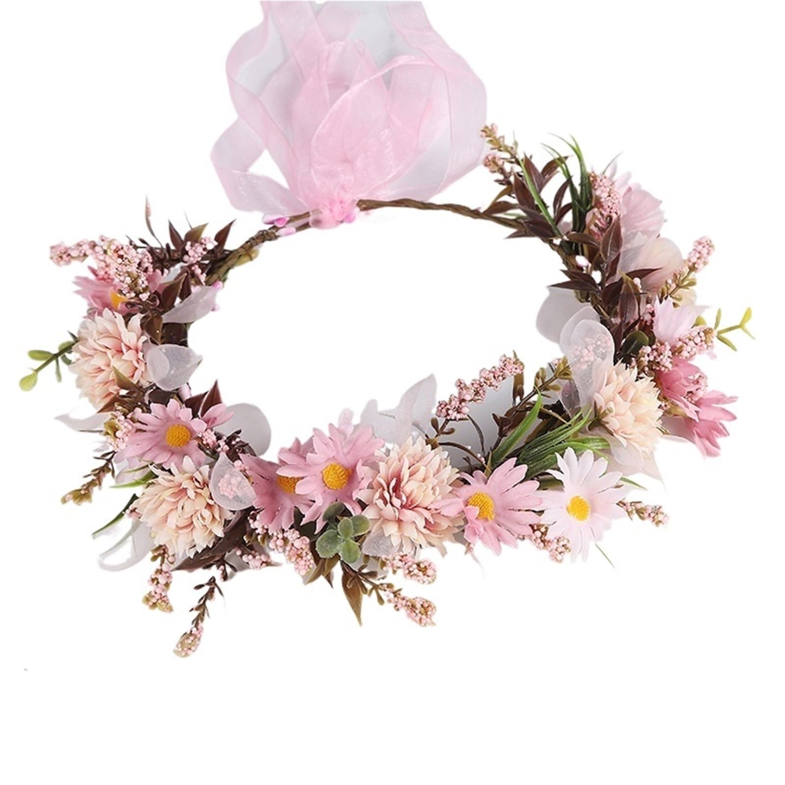 ZIBUYU Bridal Flower Wreath for Weddings and Photoshoots | Elegant Forest Style Design