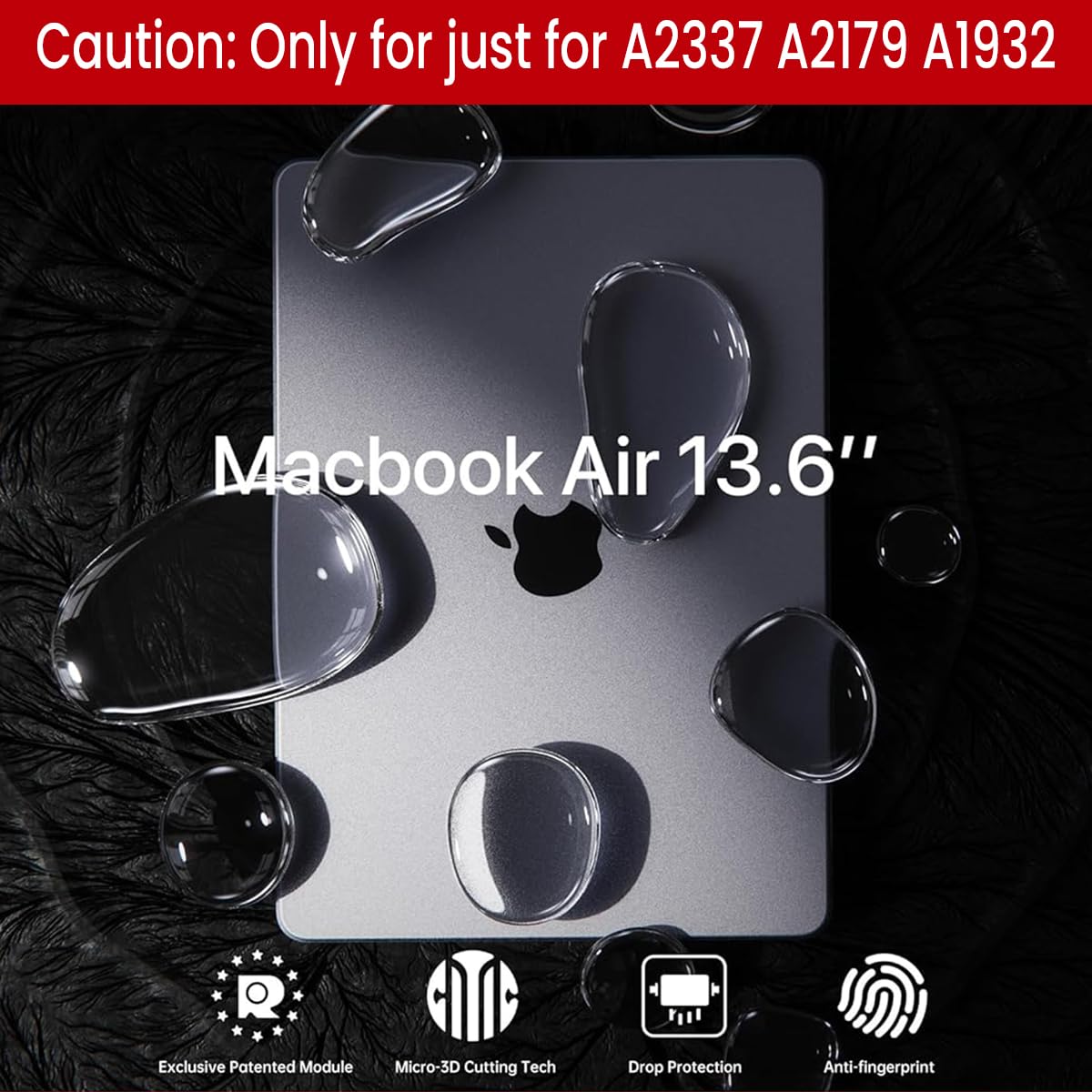 ZORBES Laptop Case for MacBook Air M1 13 Inch Matte Semi-transparent Laptop Case with Heat Dissipation Fashion Slim MacBook Laptop Case Compatible with 2020/2019/2018 MacBook Air M1 A2337 A2179 A1932