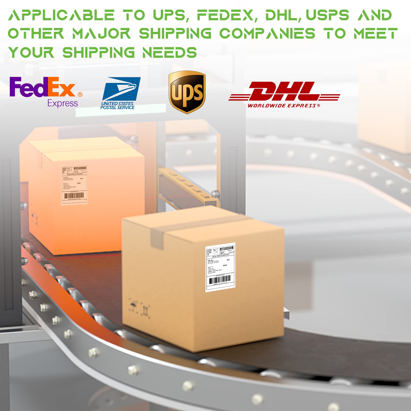 MFLABEL Direct Thermal Shipping Labels for Zebra Printers 4x6 in 4 Rolls of 450 | Strong Adhesive