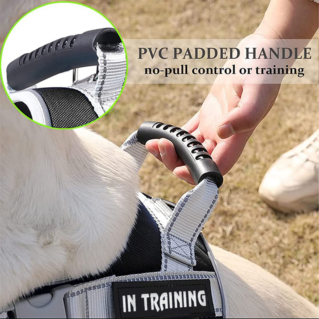ZIBUYU Dog Vest Harness for Medium and Large Dogs 23–30kg with Reflective Strip and Easy Control Handle | Adjustable Oxford Design