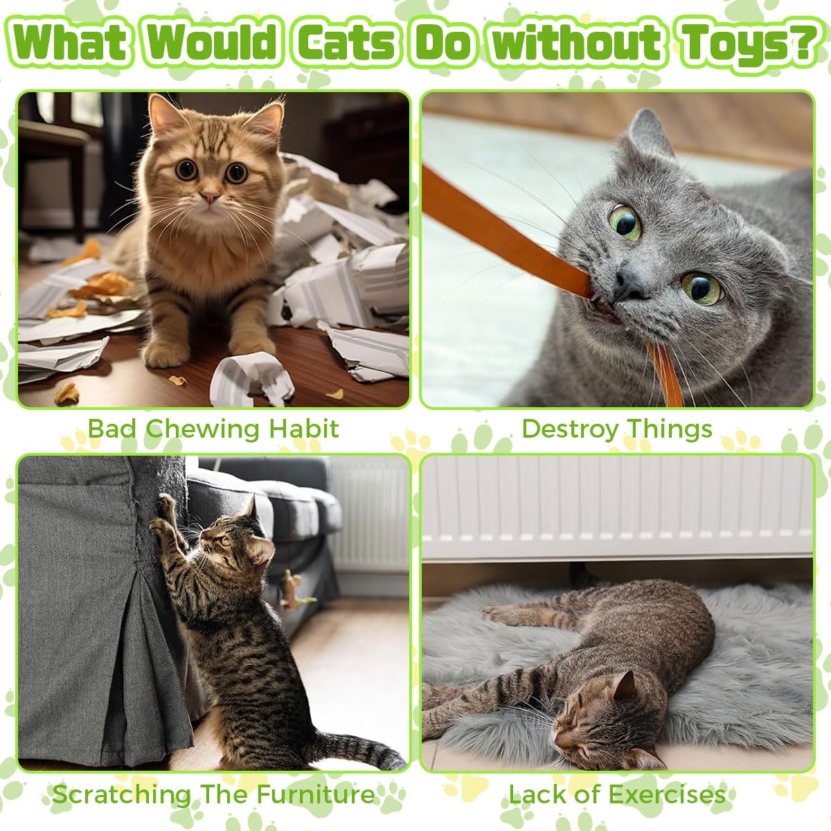 Qpets Cartoon Plush Cat Toy for Interactive Play with 14.5 in Soft Bite‑Resistant Fabric | Ideal for Kittens and Cats