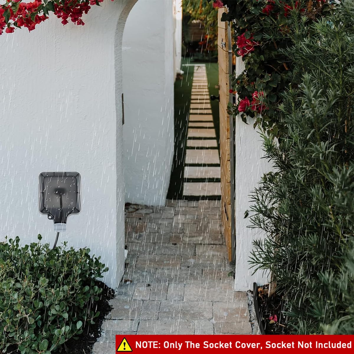 Serplex Waterproof IP66 Black Socket Cover for 86 Type Outdoor Electrical Box | 3PCS ABS