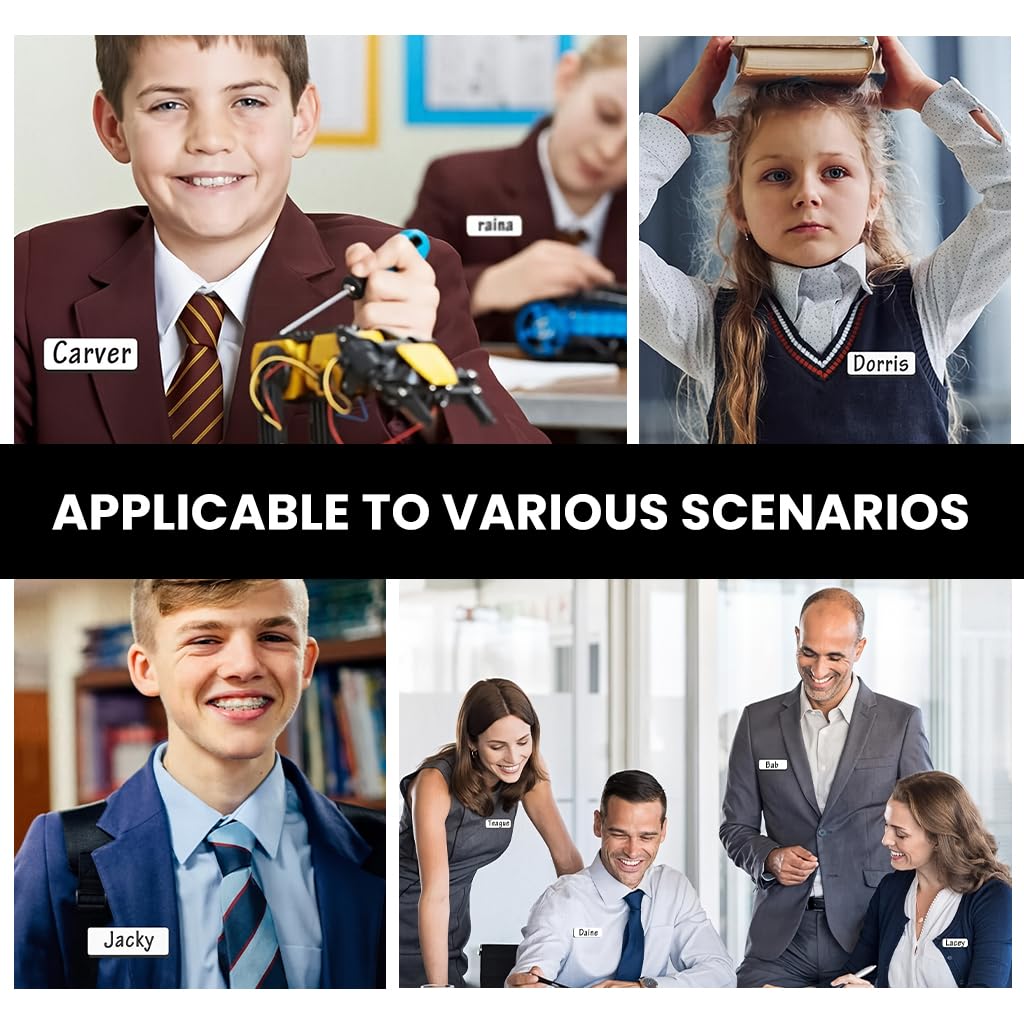 OFIFO Magnetic Name Badges 15 Pcs for Offices and Events with Self Adhesive Magnets 3x1.5 in