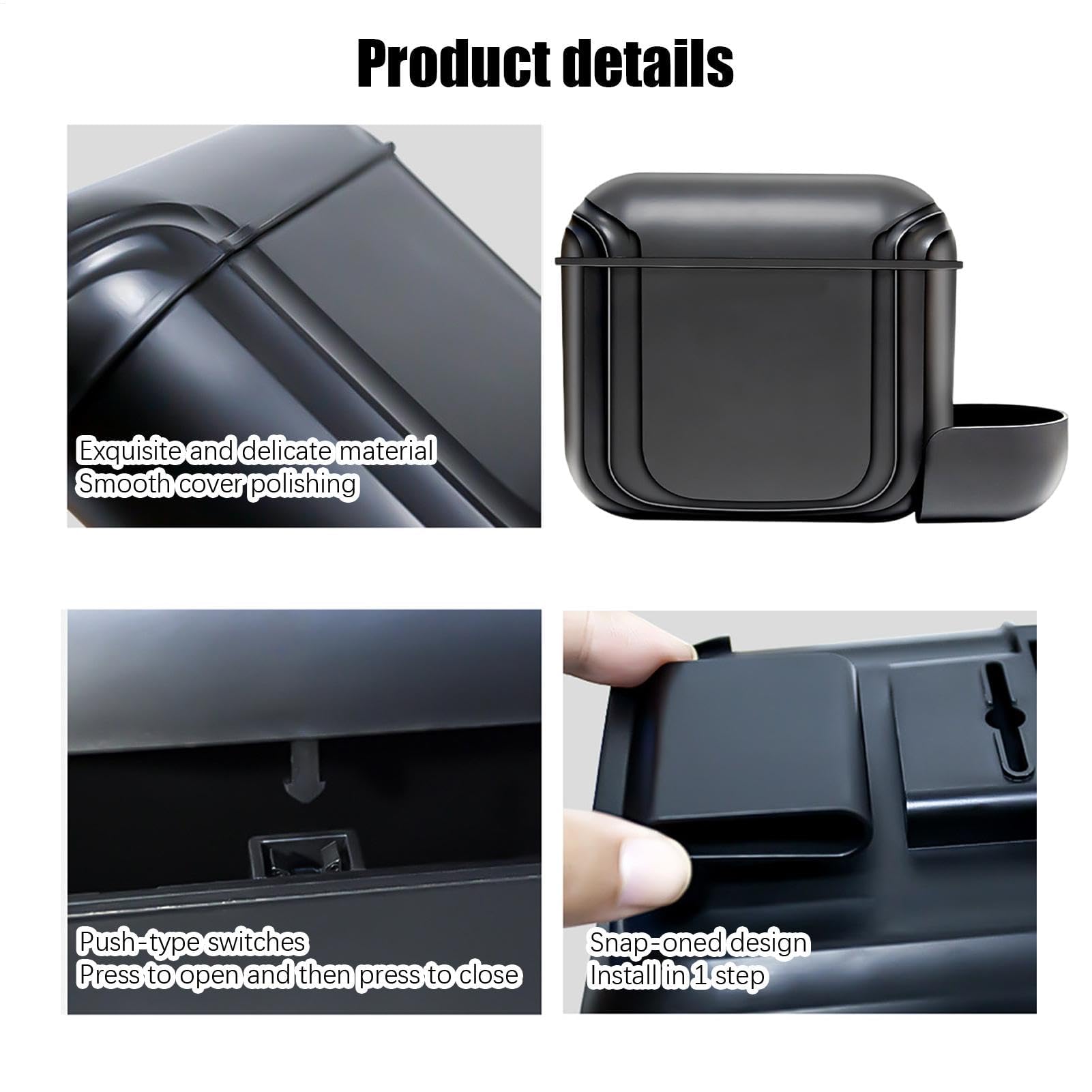 STHIRA Car Trash Bin for Air Vent and Door with Flip-up Lid 20x13x6.6 cm | ABS Organizer