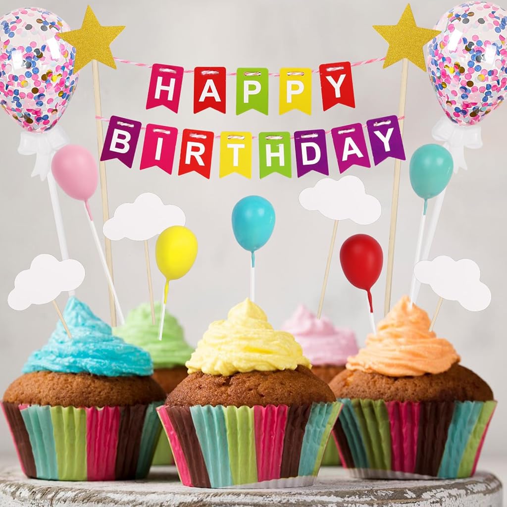 HASTHIP® 23 Cake Toppers Bunting Set