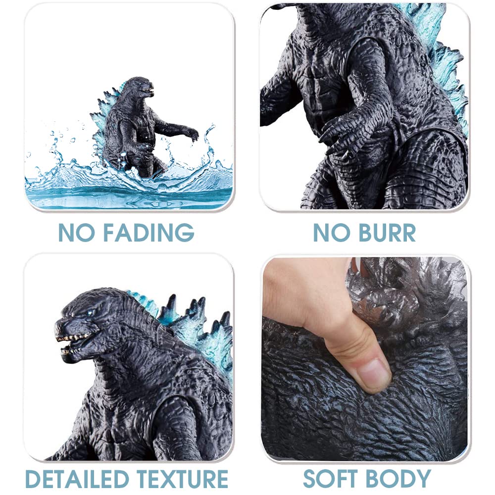 PATPAT  Godzilla Toys 6.3''(16cm) Big Size Godzilla Toys for Boys Dinosaur Toys for Kids, King of Monster Toys PVC Godzilla Action Figures Soft Touch Vinyl Plastic Dinosaur Model Toy Gifts for Kids