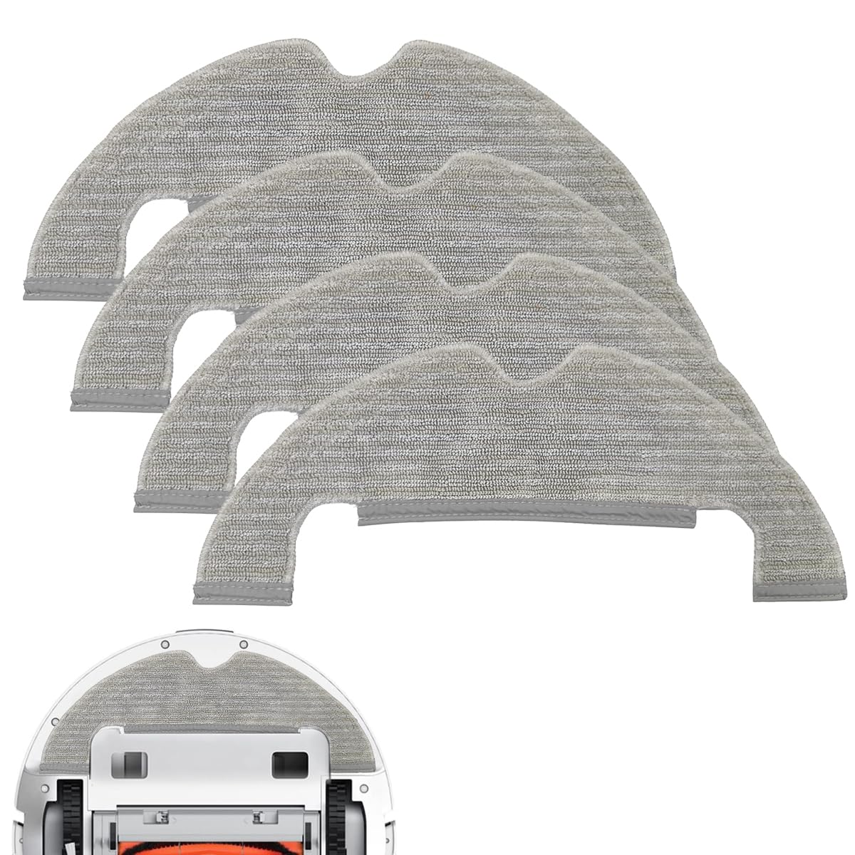 HASTHIP Mopping Cloth for Mi Robot Vacuum Cleaner X10 with Microfiber Wet and Dry Use | Pack of 4 Replacements