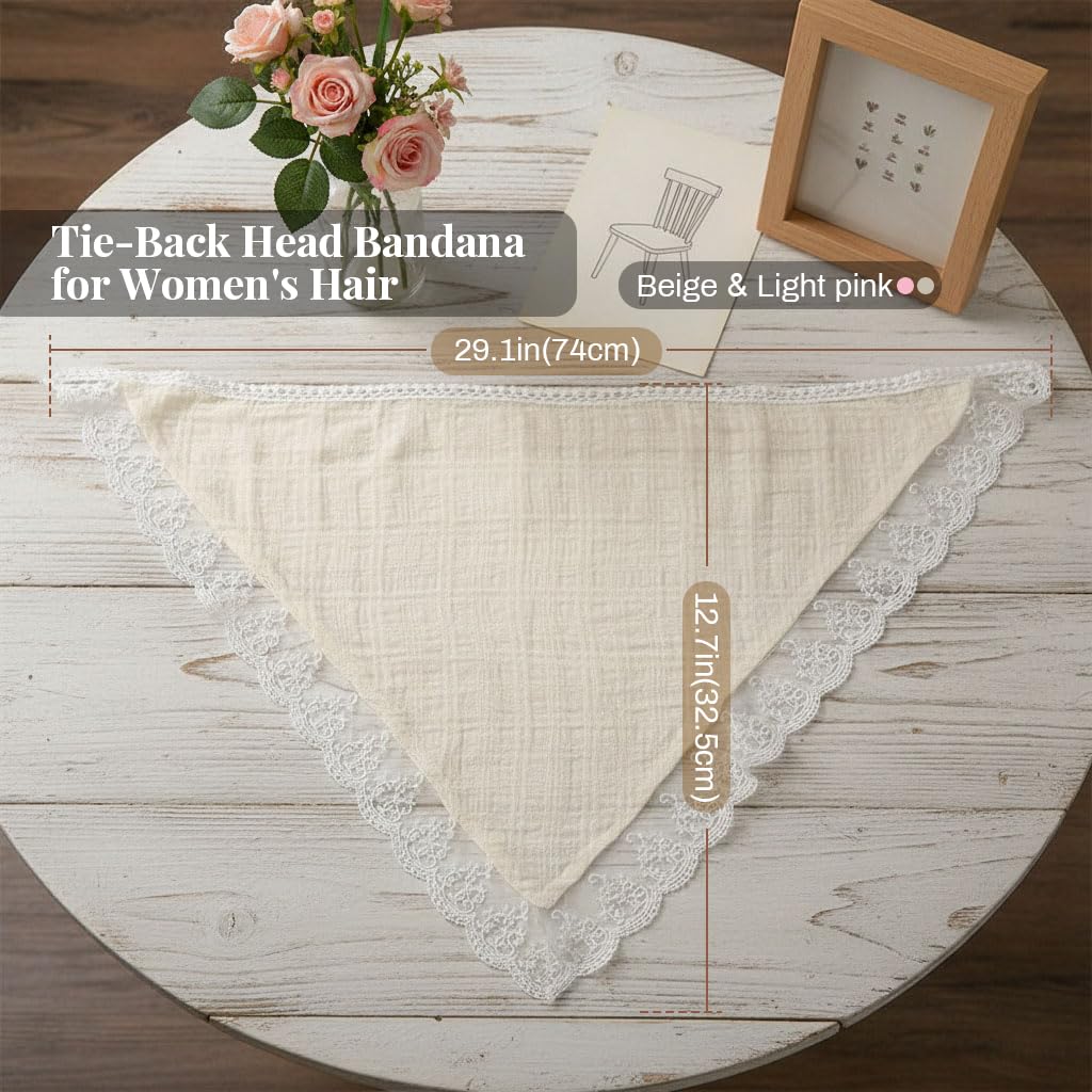 Zibuyu Hair Scarf Headband for Women featuring Lace Bandana Style and Elegant Design
