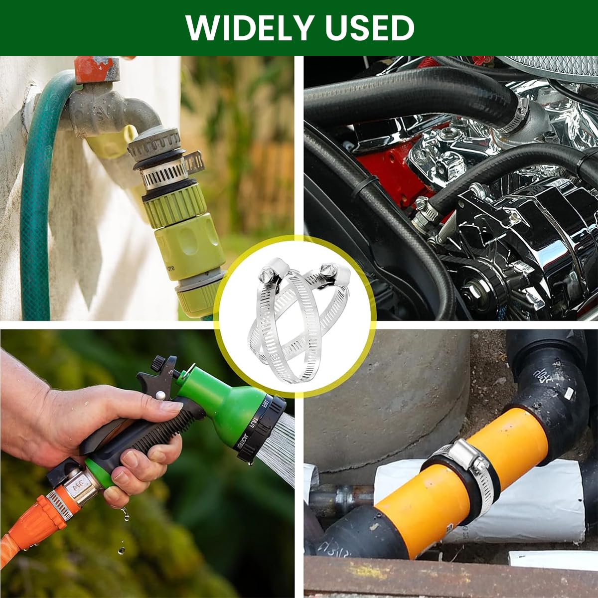 Serplex Hose Clamp Roll for Plumbing Pipe Repair with 12 Bolts | 32.8ft 304 Stainless Steel