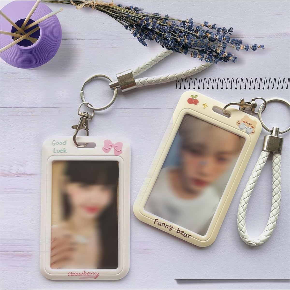 PATPAT Cartoon ID Card Holder for Students and Office with Lanyard & Keychain | 110mm x 70mm Clear Acrylic Sleeve
