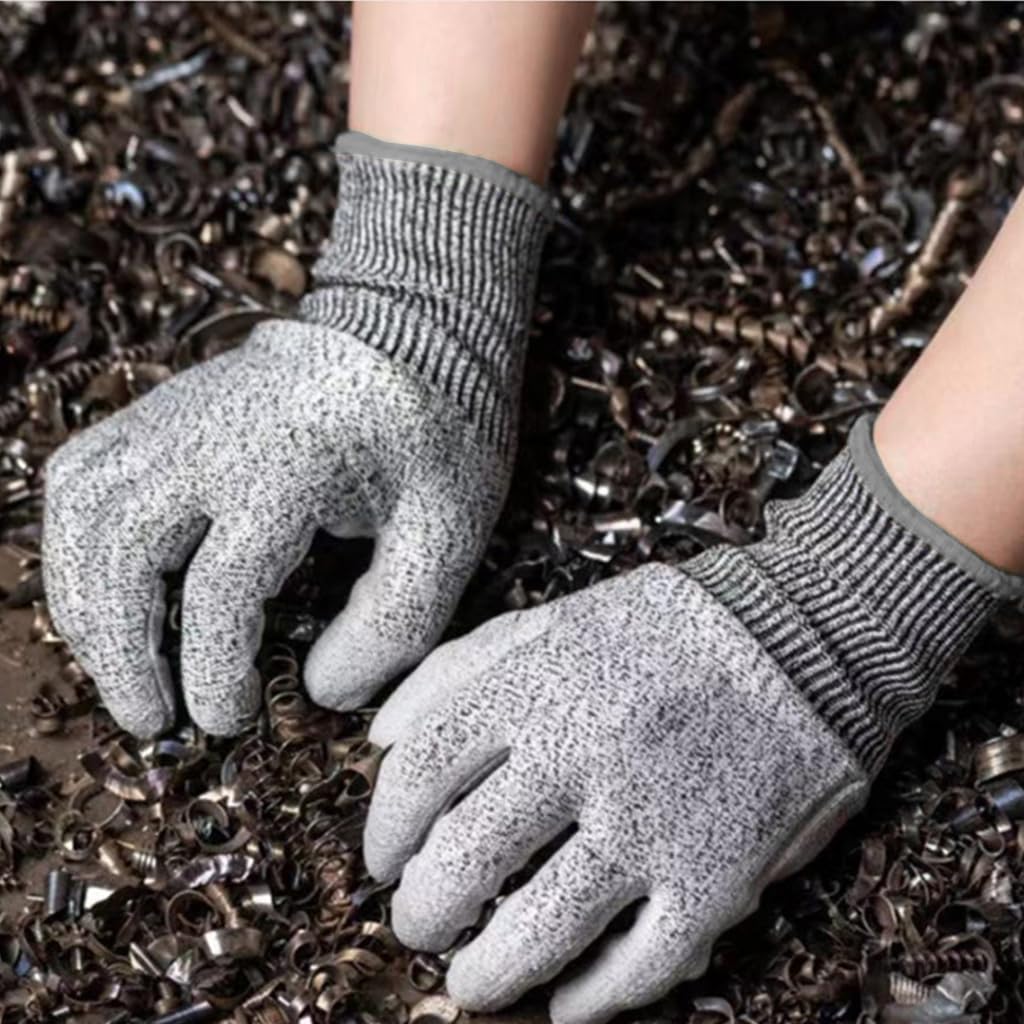 Serplex Cut Resistant Gloves Level 5 Protection for Work and Food Handling | HPPE Material with Micro Foam Grip