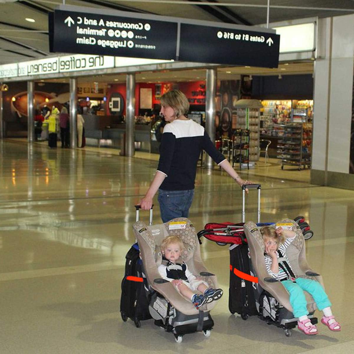 SNOWIE Soft Adjustable Luggage Strap for Carry On Bags and Baby Car Seat | Travel Belt