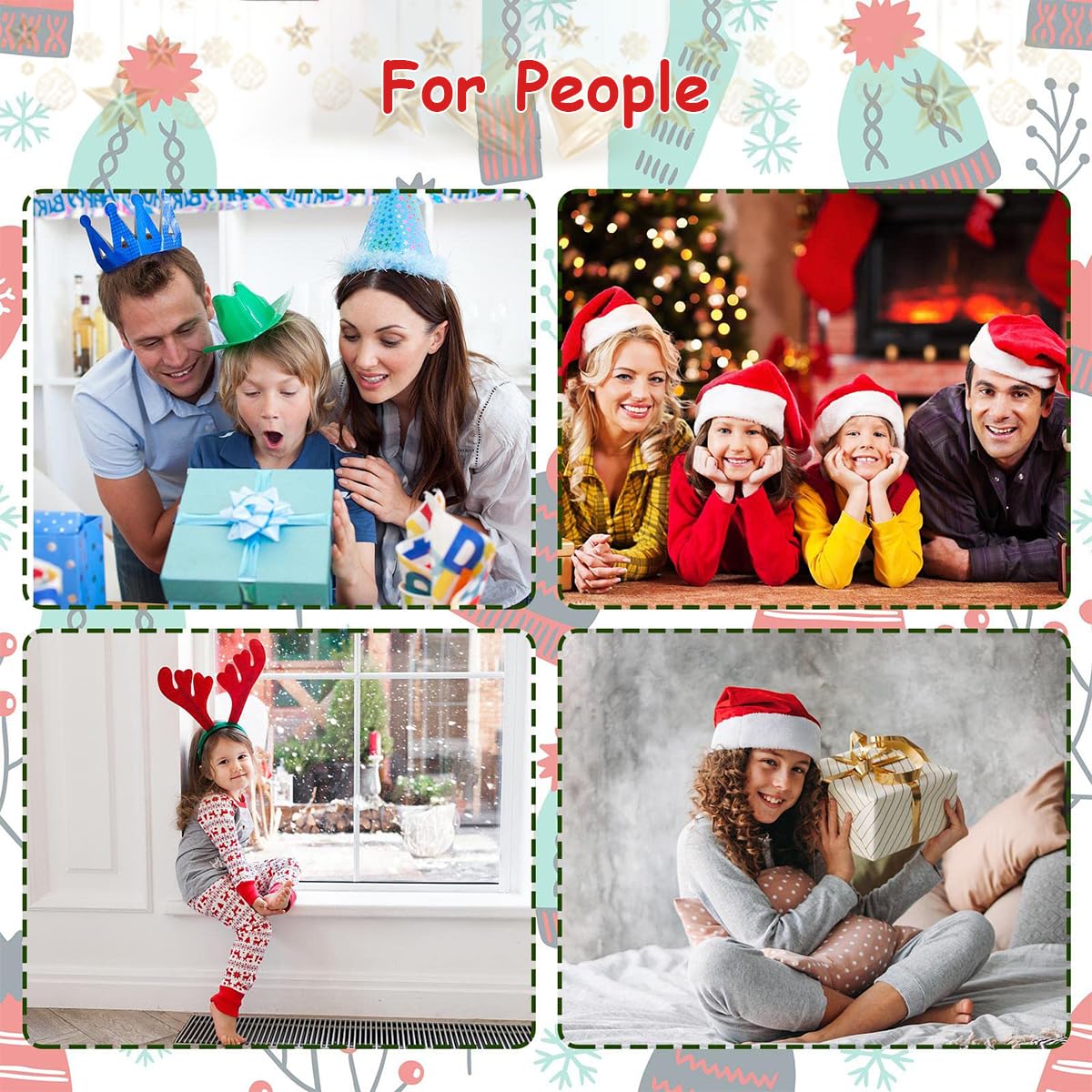 GUSTAVE Christmas Socks for Women with 5 Pairs Ankle Design in Cotton and Wool | Cozy Gift Set