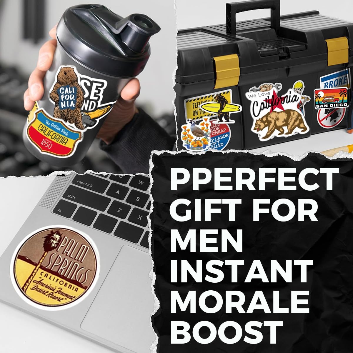 OFIFO Travel Stickers Pack for Laptops and Scrapbooks featuring 50 Waterproof Vinyl Designs