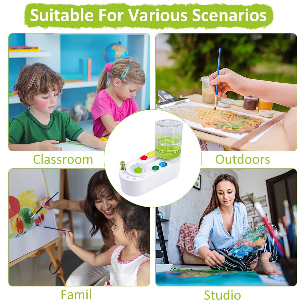 HASTHIP Paint Brush Cleaner for Oil and Acrylic Brushes with Auto Refill System & Flushing Button