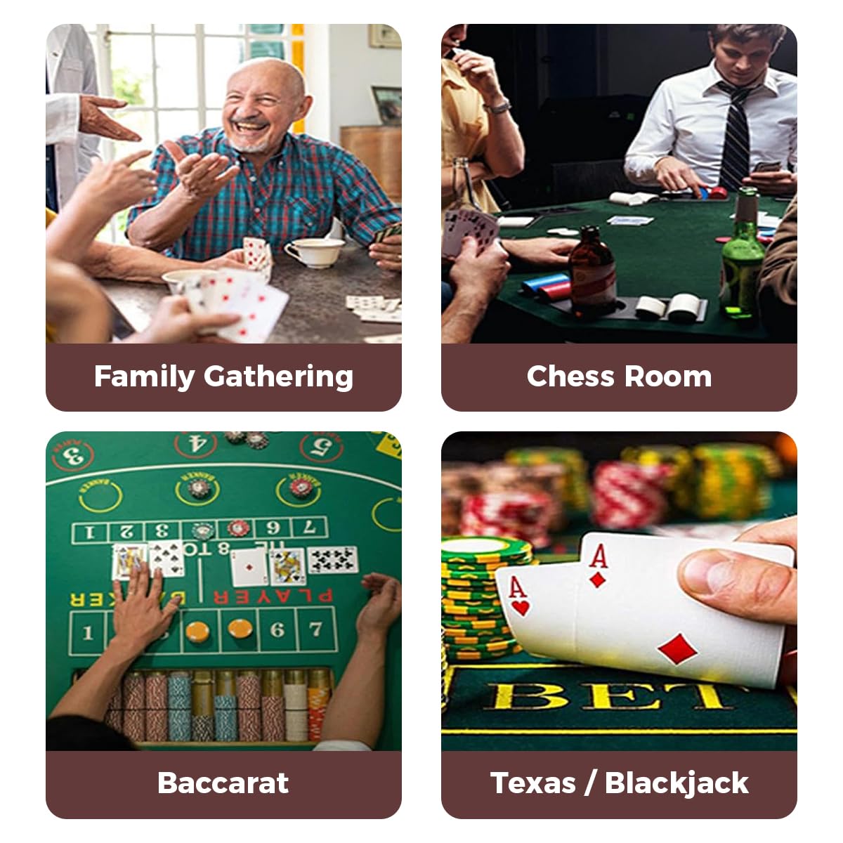 Supvox Manual Card Shuffler for Poker Games with Detachable Hand Crank and Clear Housing