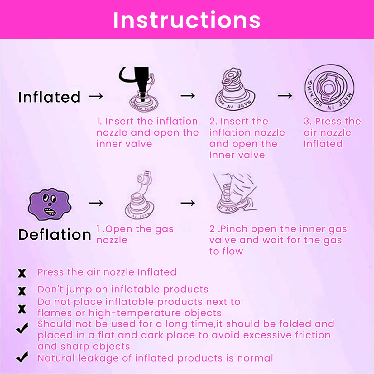 Proberos Inflatable Pool Float Seat for Baby Swimming with Anti Flip Design and 60×45 cm Size