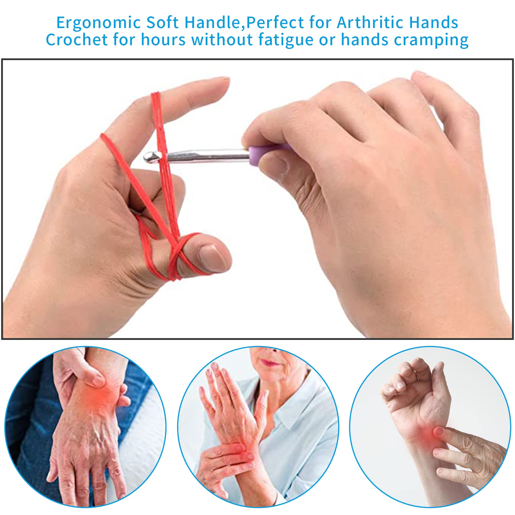 ELEPHANTBOAT Crochet Kit for Knitting and Weaving with 31 pcs Hooks 2–8mm | Smooth Bamboo Tools