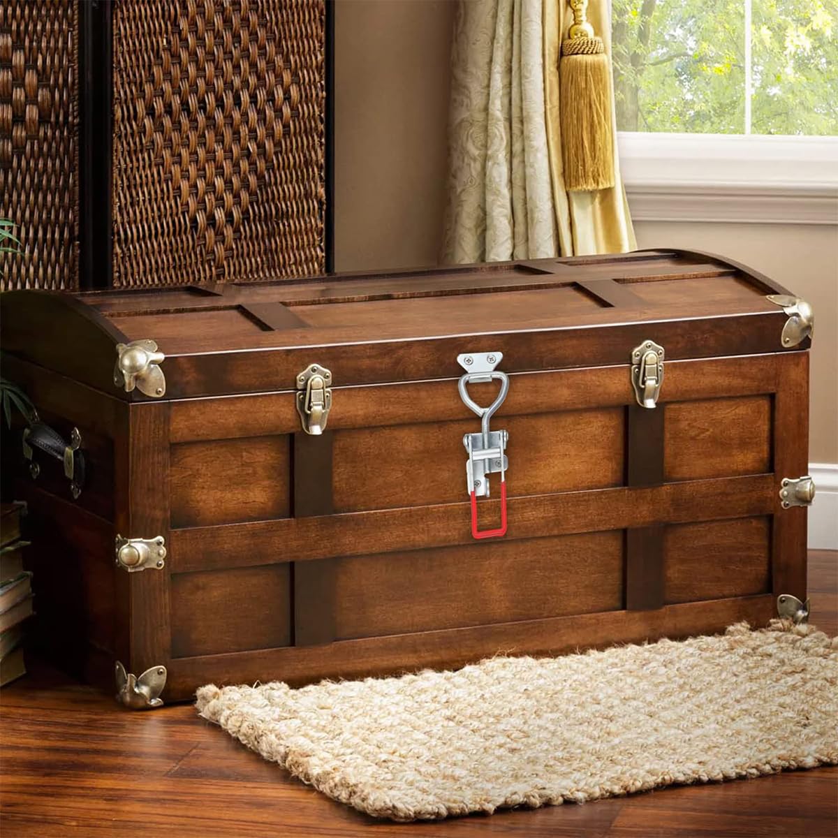 Serplex Toggle Clamp Combo for Cabinet and Toolbox with 330lbs Force featuring Lock Hole | Zinc-Plated Heavy Duty Clips