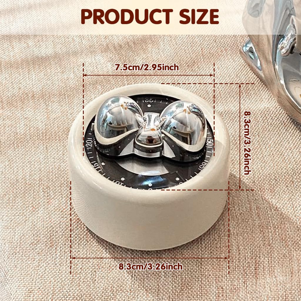 Supvox Kitchen Timer for Cooking and Baking with 3.2 in Dial and Mechanical Countdown | Stainless Steel Body