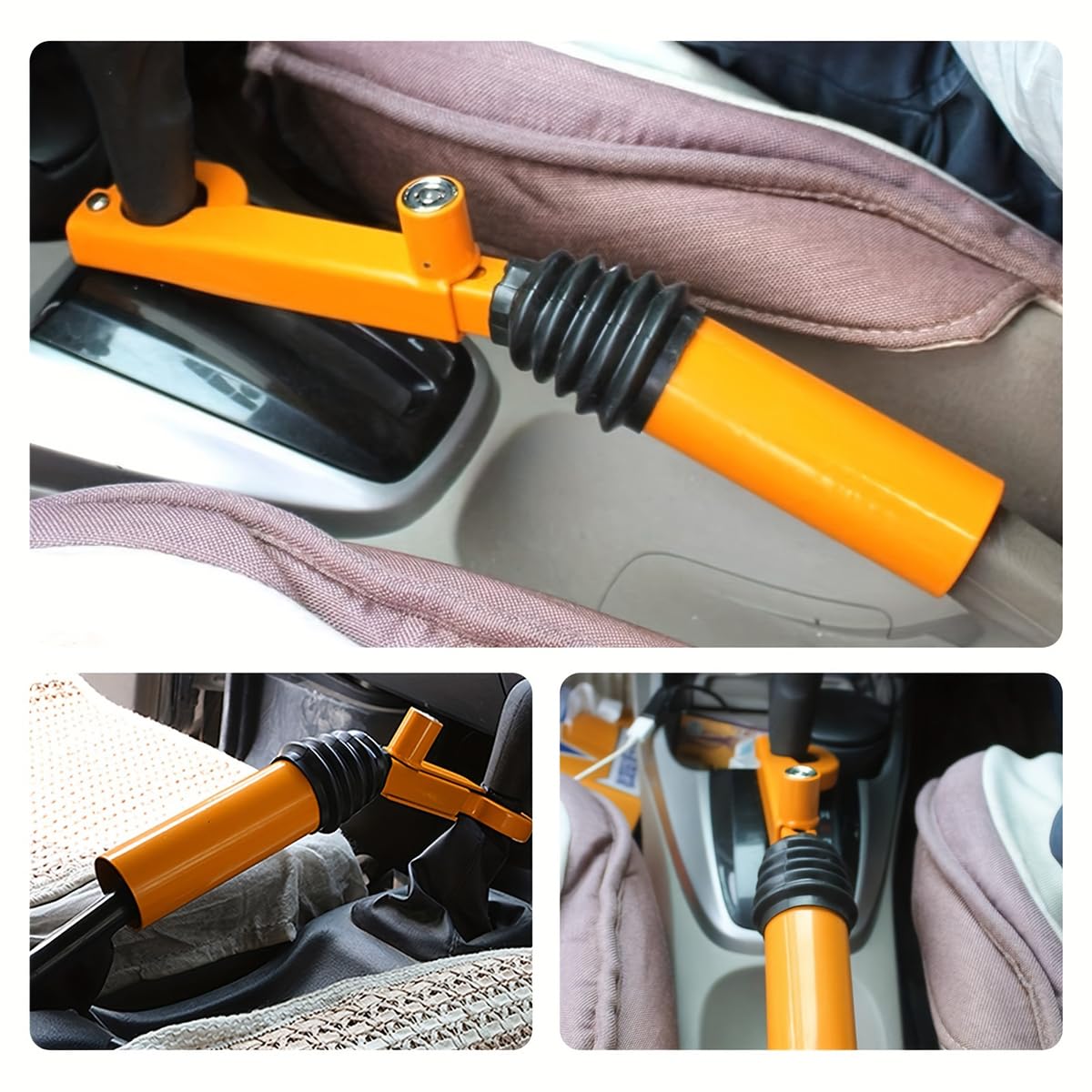 STHIRA Car Gear Shift and Handbrake Lock for Vehicle Security with Dual Locking Mechanism and Heavy Duty Steel | Universal Fit