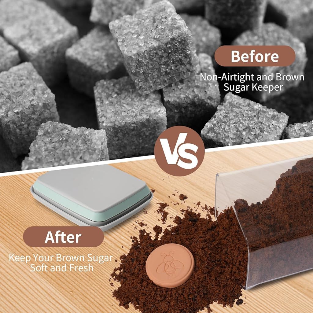 Zibuyu Ground Coffee Saver Container 1250ml for Beans and Cereal with Airtight Lid and Time Tracker