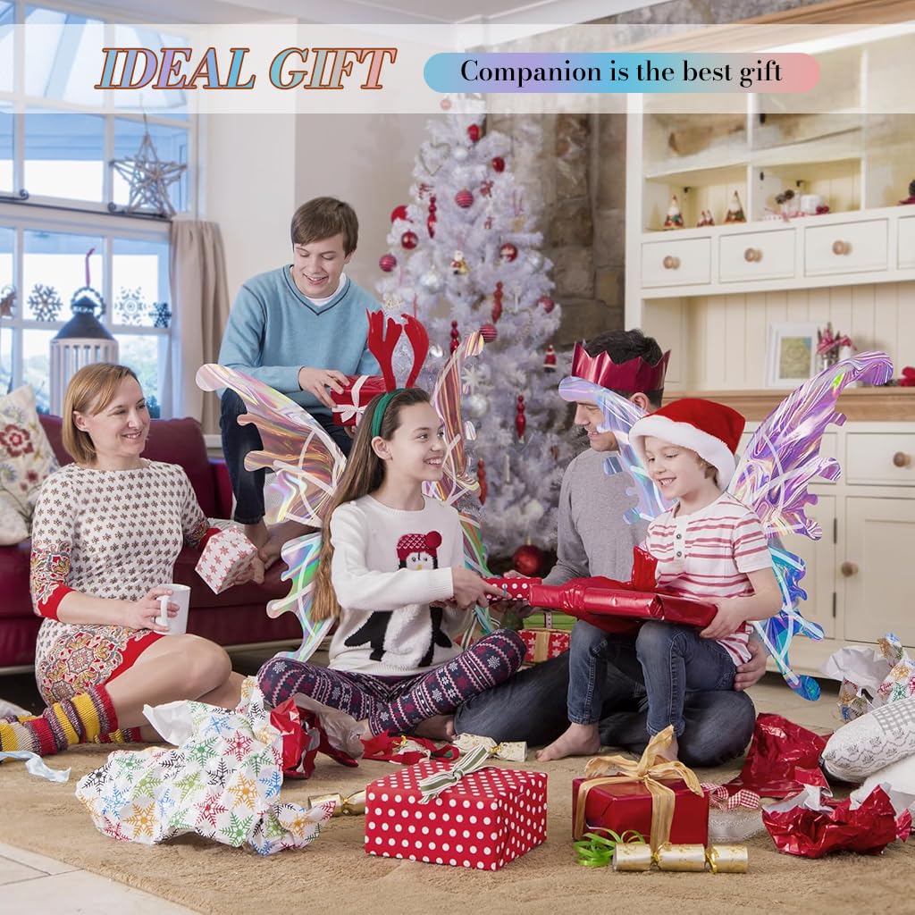 PATPAT Electric Butterfly Wings for Girls with LED Lights and Music featuring 21.5x35.8 in Organza | Ideal for Halloween and Birthday Parties