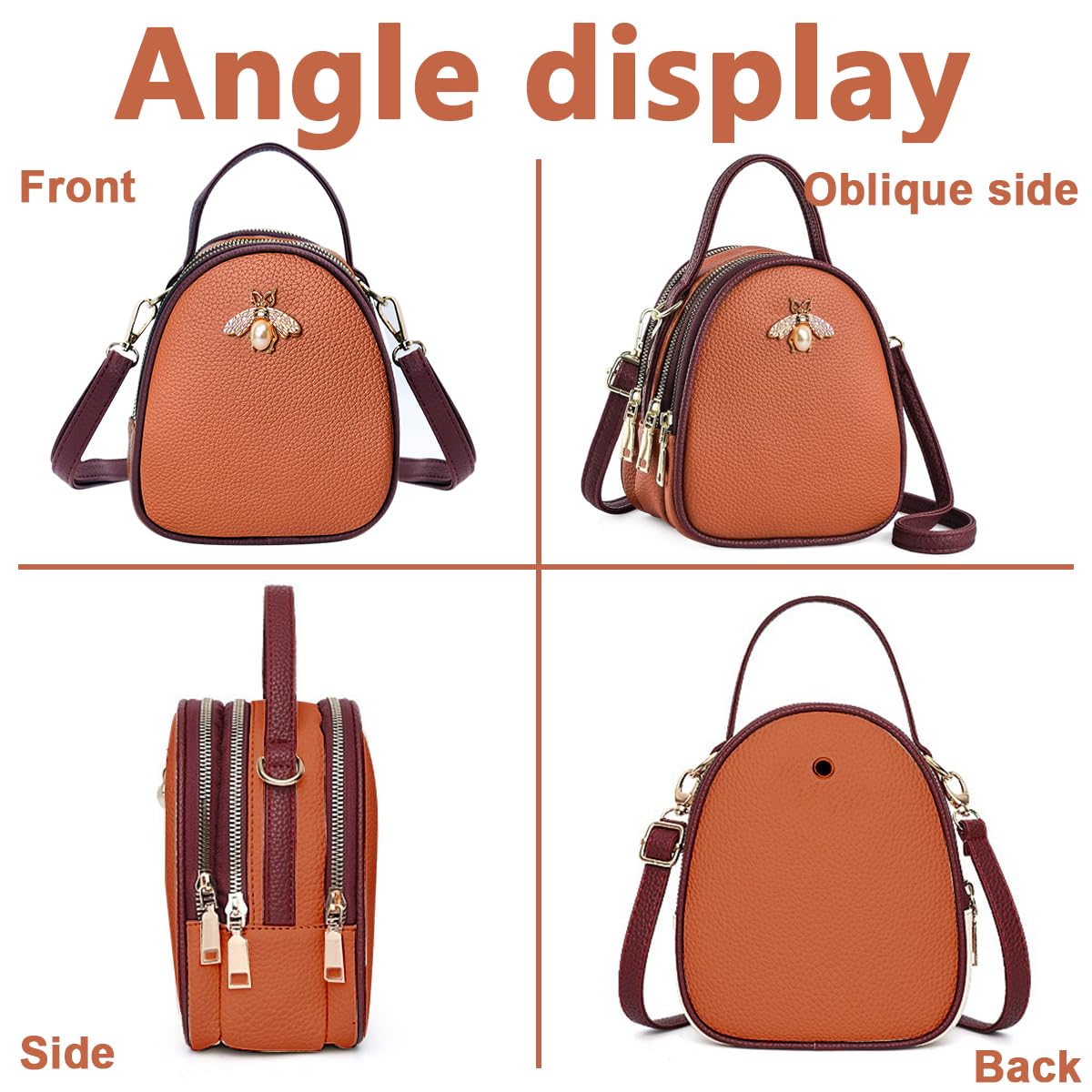 PALAY Sling Bag for Women 15 x 10 x 18.5 cm with Multi Layer Design and PU Leather | Crossbody Shoulder Bag for Travel and Daily Use
