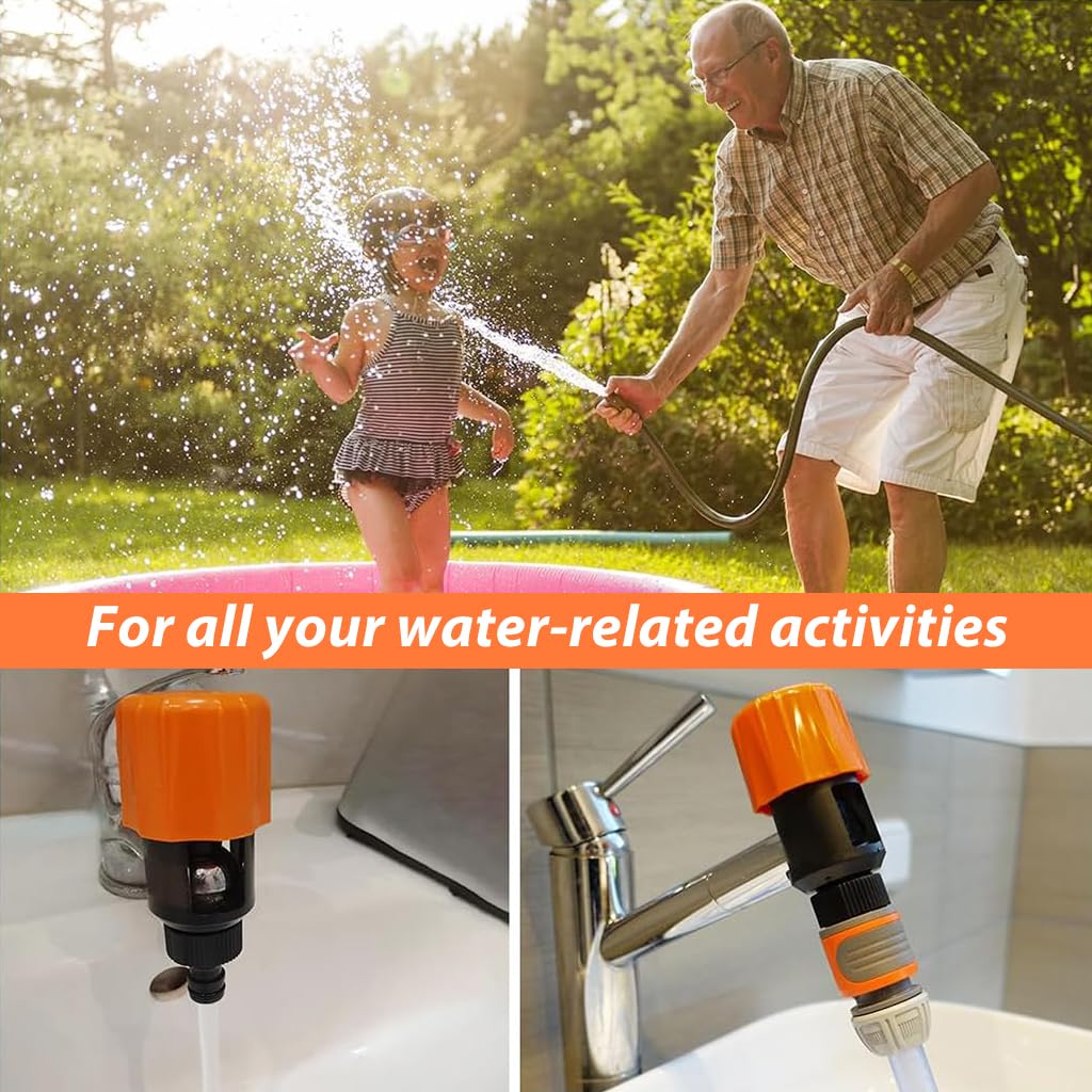 Supvox Hose Pipe Connector for Gardening and Irrigation featuring Quick Release Leak Proof 1/2 in ABS Adapter | Universal Outdoor Faucet Fit