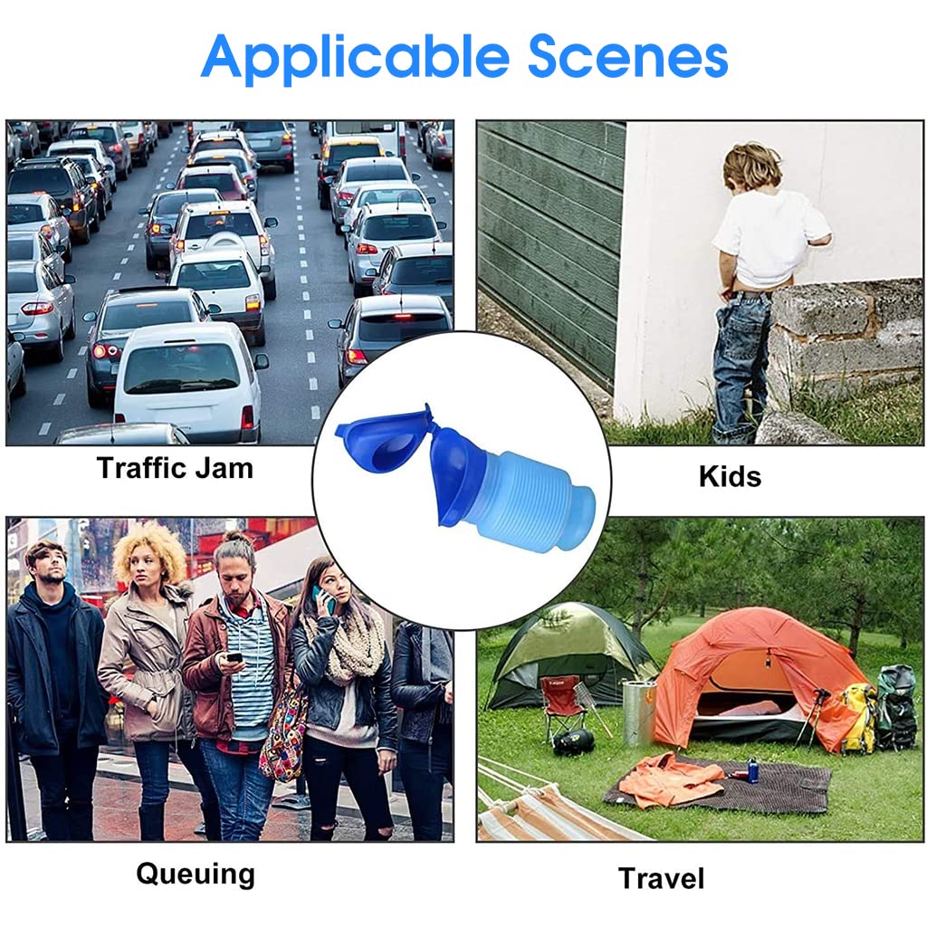 Proberos Portable Urinal for Travel and Camping with Leakproof Lid and 750 ml Capacity | Reusable PP Bottle for Men Women and Kids