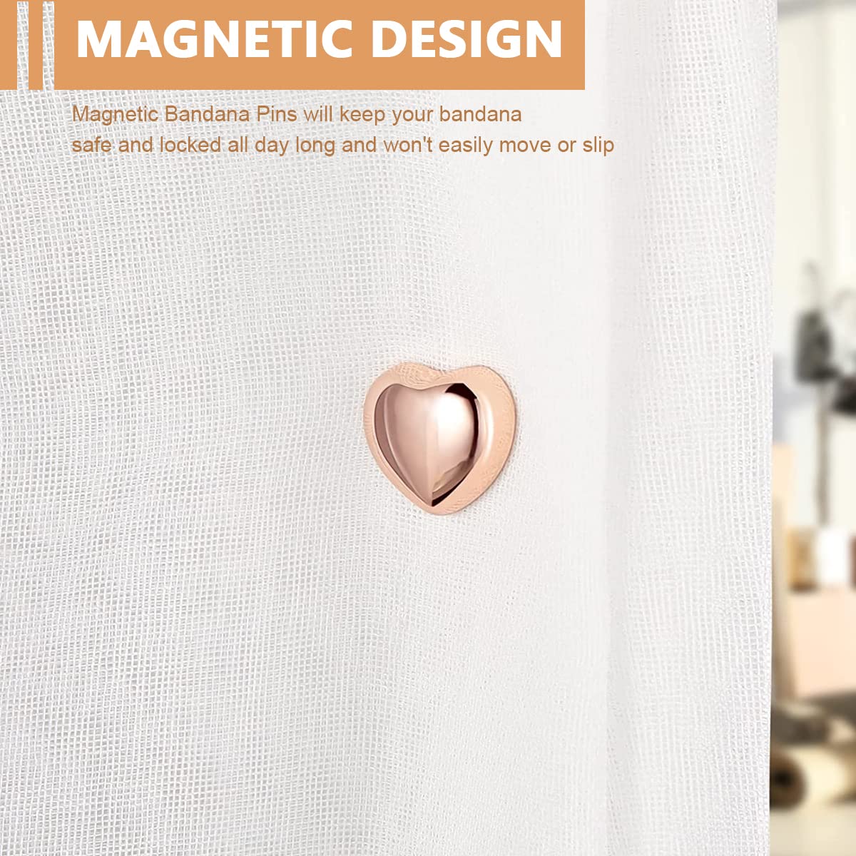 MAYCREATE Glossy Clothing Scarf Pins Set featuring Strong Magnets and 4 Color Options | 8pcs