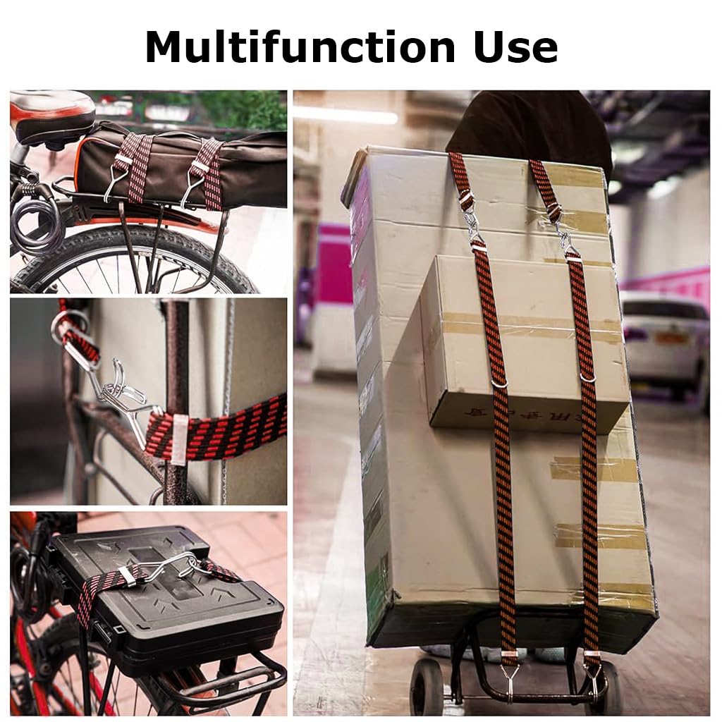 STHIRA Bungee Cord for Bike Luggage featuring Metal Hooks and 3.3ft High Elastic Straps | Ideal for Motorcycle Travel