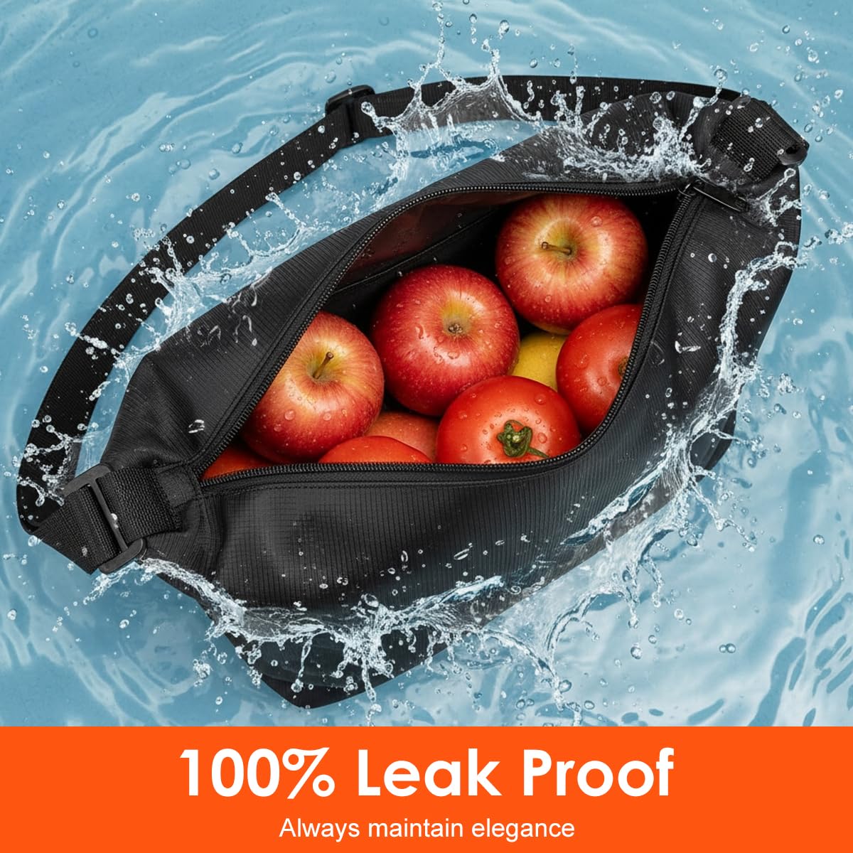 HASTHIP Insulated Lunch Bag for Work, School and Picnic with Quick-Release Buckle Handle | Waterproof Minimalist Tote